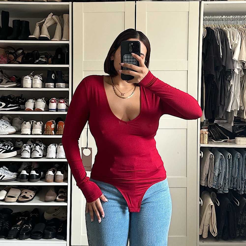 Revolve - Privacy Please V Neck Bodysuit